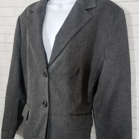 JM Collection Herringbone Suit Blazer Business Jacket - Picture 2 of 13